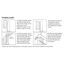 13795 - gate fitting strap and hinge set - flat post instructions